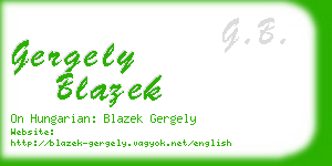 gergely blazek business card